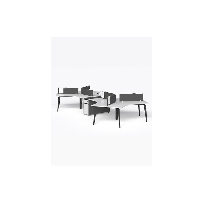 Working Desk 1910BLC3-2H | Collaborative L-Shape Desk