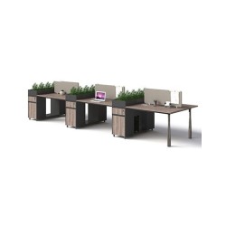 Working Desk 1912B12-6H | Large Collaborative Desk