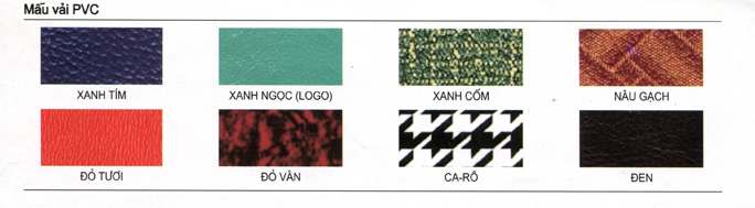 bảng màu nhựa PVC