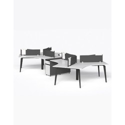 Working Desk 1910BLC3-2H | Collaborative L-Shape Desk